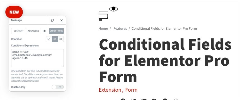 Conditional Fields for Elementor Pro Form - Dynamic.ooo