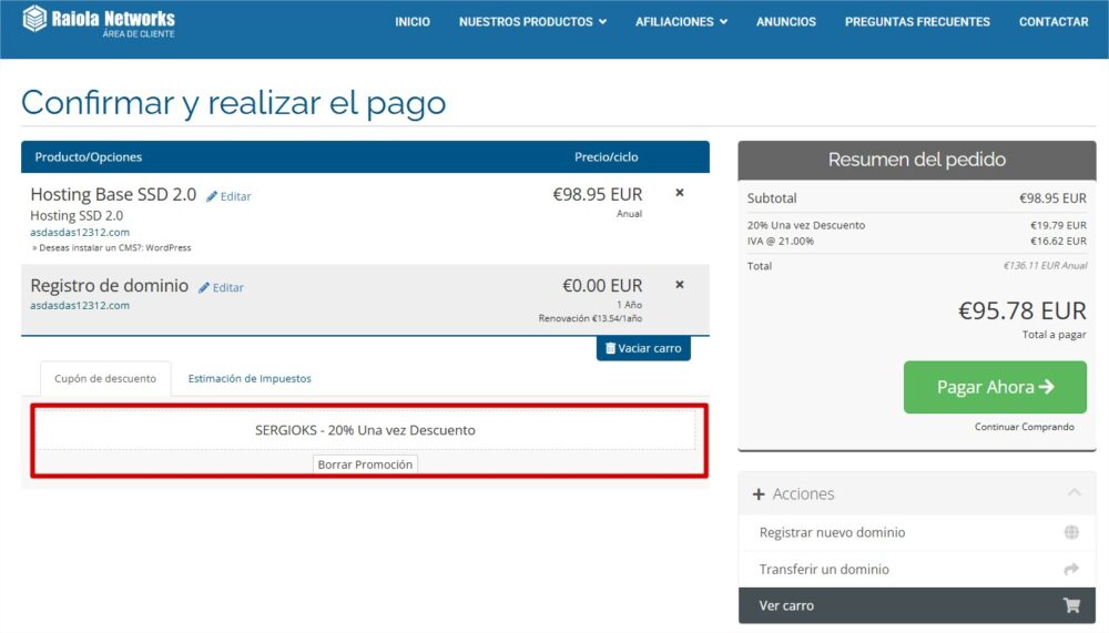 cupon raiola networks