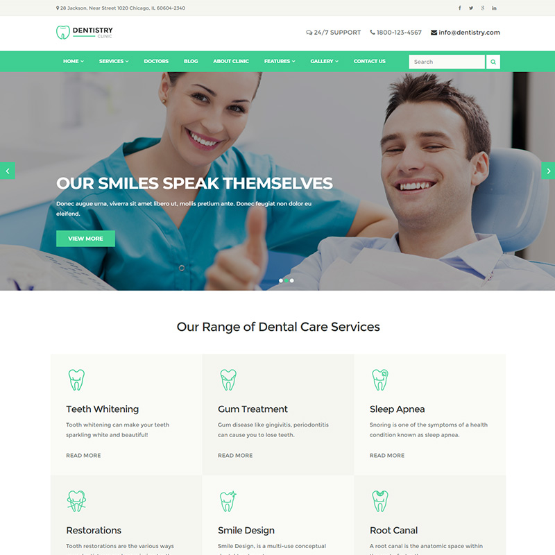Dentistry – Dental Clinic WordPress Theme