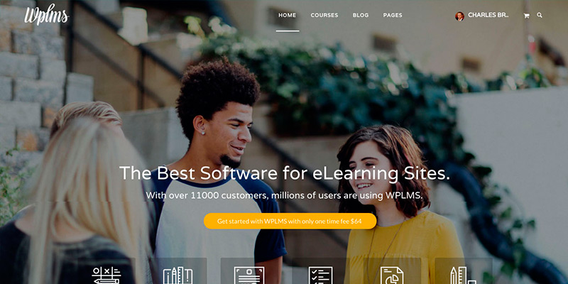 WPLMS plantilla WordPress para enseñanza.