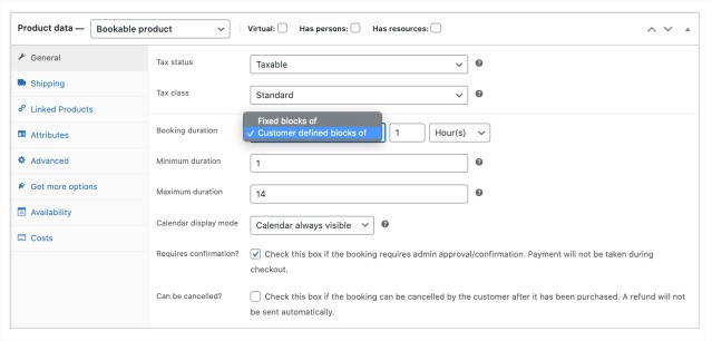 WooCommerce Bookings