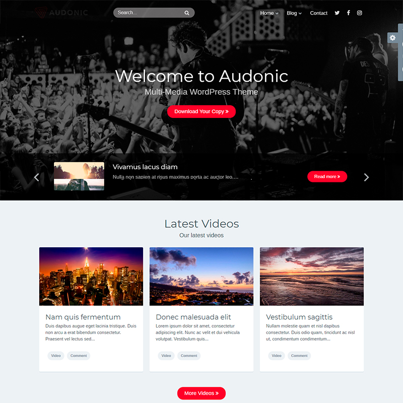 Plantilla Audionic WordPress podcats