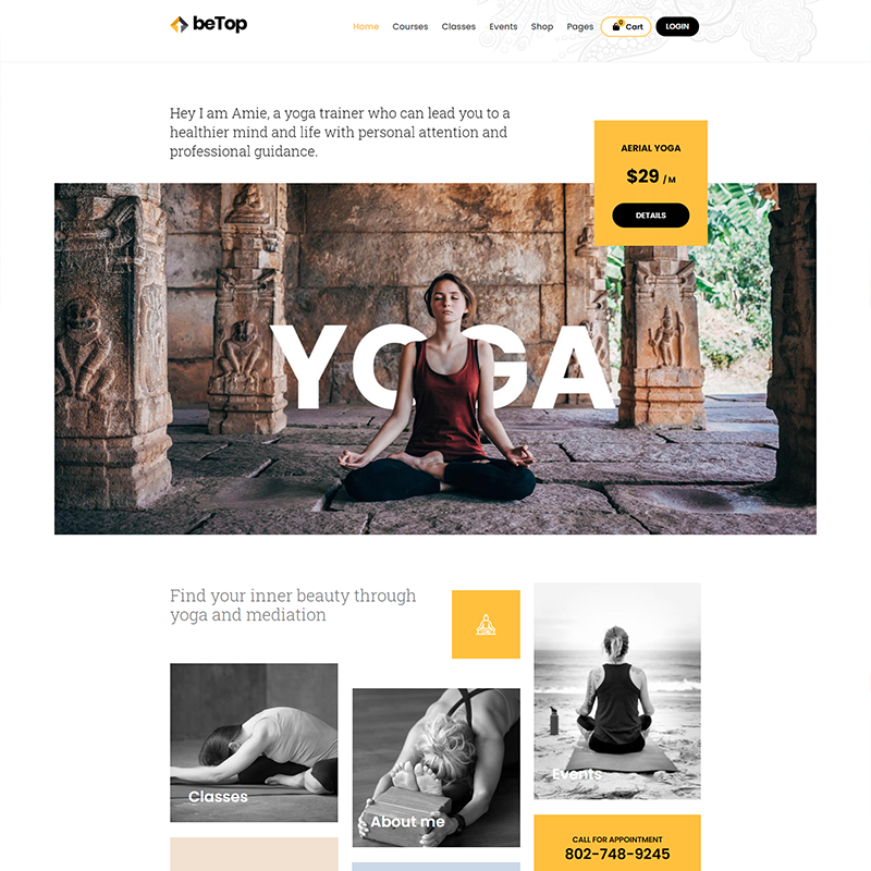 BeTop Tema WordPress Yoga