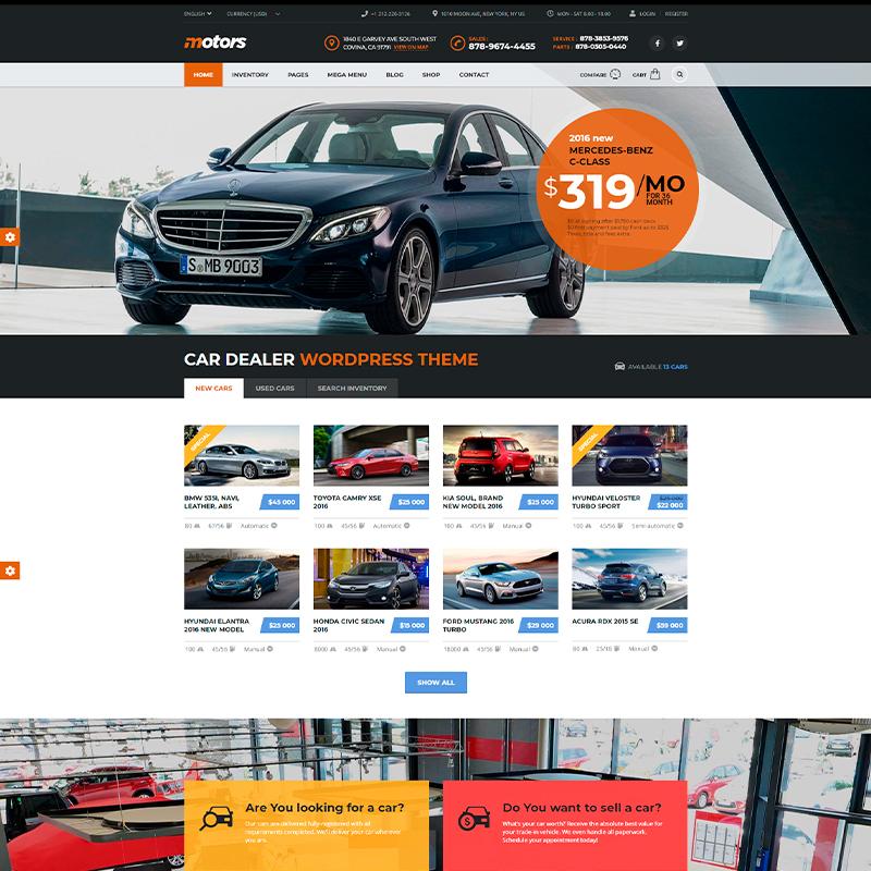 tema de concesionarios WordPress Motors