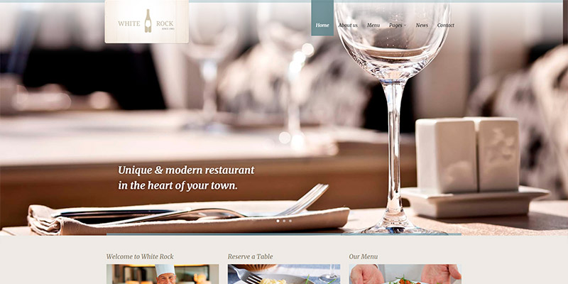 White Rock - Tema WordPress para Bodegas de Vino y Restaurantes