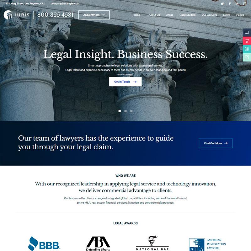 Juris - Plantilla WordPress para abogados y asesorías jurídicas