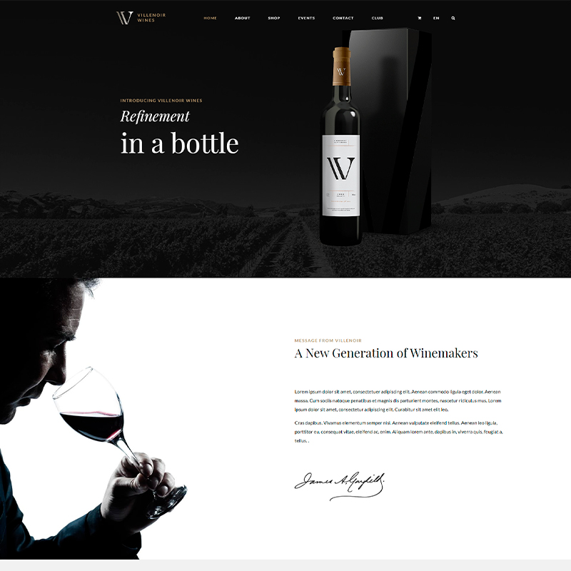 plantilla wordpress tiendas online de vino