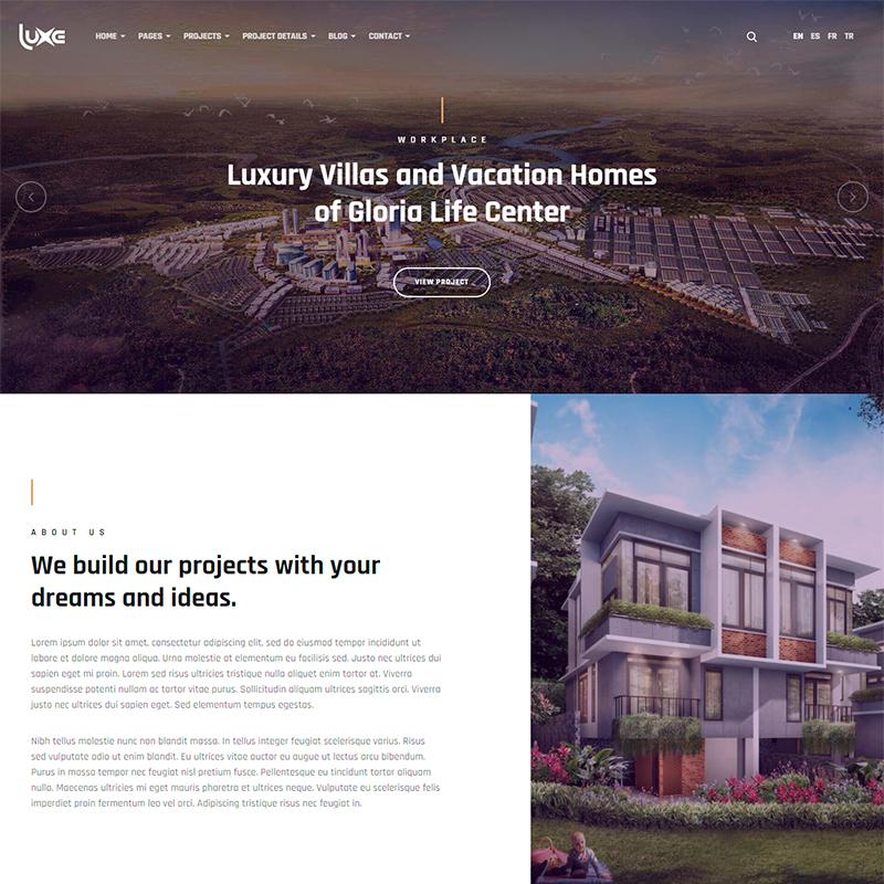 plantilla WordPress para arquitectos