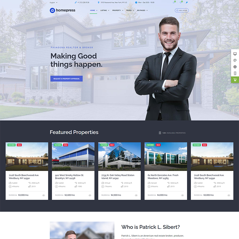 Plantilla Comerciales Inmobiliarios Independientes WordPress | HomePress