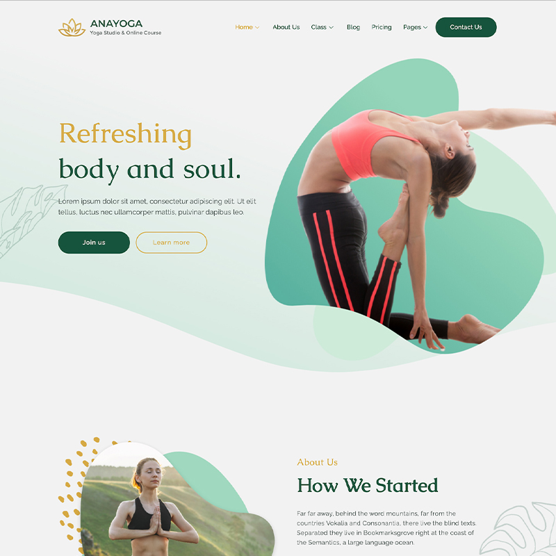 Tema Anayoga WordPress de Yoga